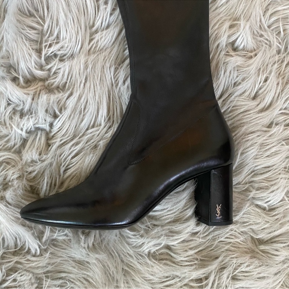 Saint Laurent Black Over-the-Knee Boots
